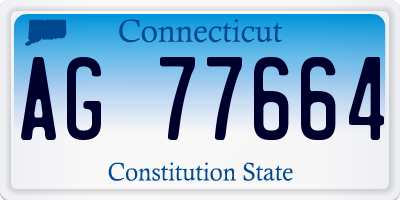 CT license plate AG77664
