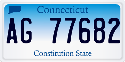 CT license plate AG77682