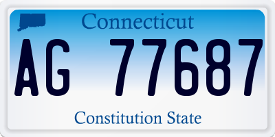 CT license plate AG77687