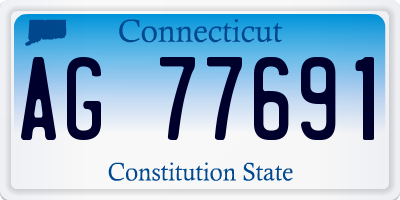 CT license plate AG77691