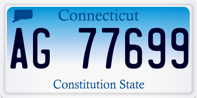 CT license plate AG77699