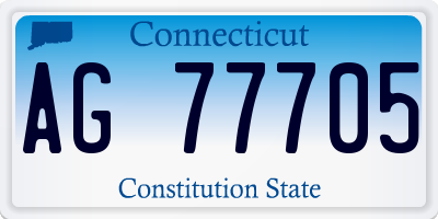 CT license plate AG77705