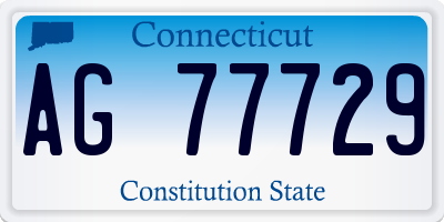 CT license plate AG77729
