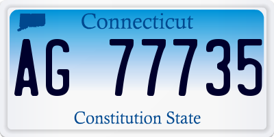 CT license plate AG77735