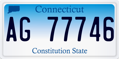 CT license plate AG77746
