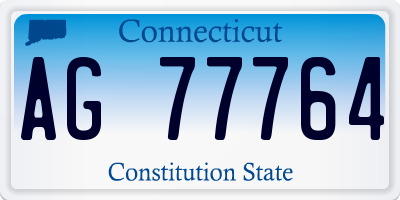 CT license plate AG77764