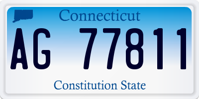 CT license plate AG77811