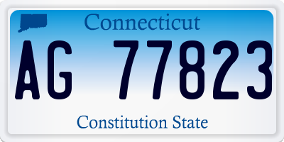 CT license plate AG77823