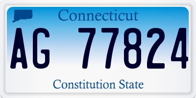 CT license plate AG77824