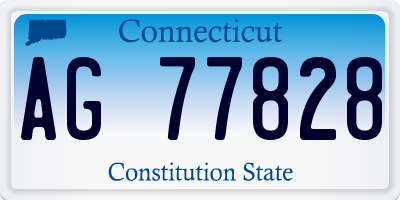 CT license plate AG77828