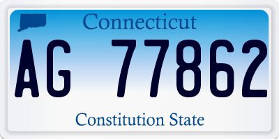 CT license plate AG77862