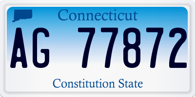CT license plate AG77872