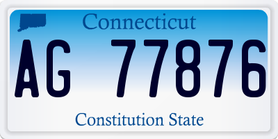CT license plate AG77876