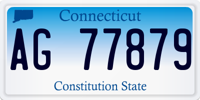 CT license plate AG77879