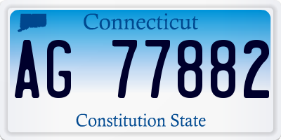 CT license plate AG77882