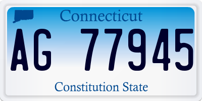 CT license plate AG77945