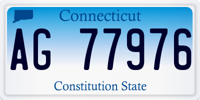 CT license plate AG77976