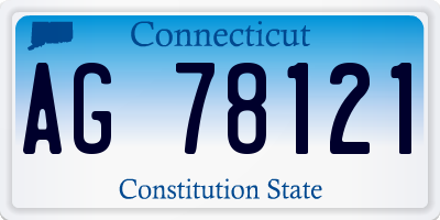 CT license plate AG78121