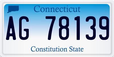 CT license plate AG78139