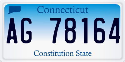 CT license plate AG78164