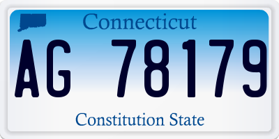 CT license plate AG78179