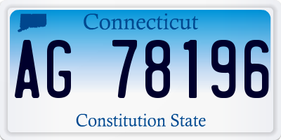 CT license plate AG78196