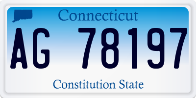 CT license plate AG78197