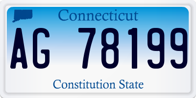 CT license plate AG78199