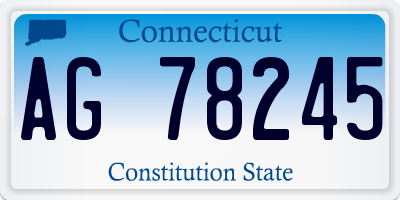 CT license plate AG78245