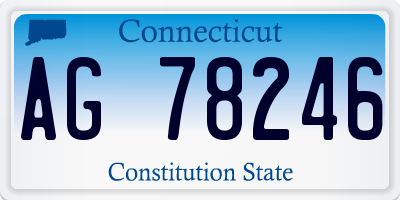 CT license plate AG78246