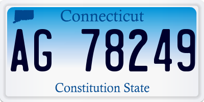 CT license plate AG78249