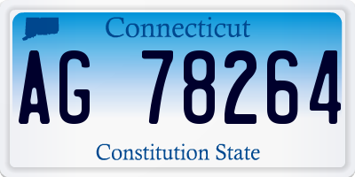 CT license plate AG78264