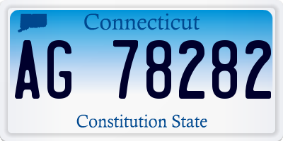 CT license plate AG78282