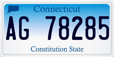 CT license plate AG78285