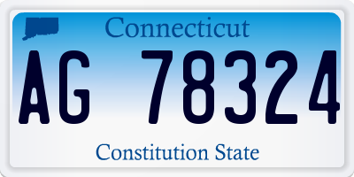 CT license plate AG78324