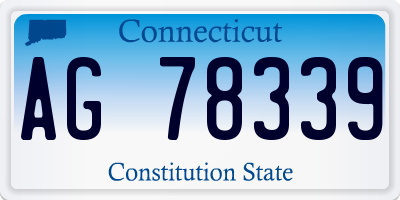CT license plate AG78339