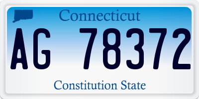 CT license plate AG78372