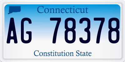 CT license plate AG78378