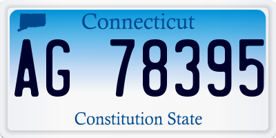 CT license plate AG78395