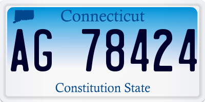 CT license plate AG78424