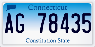 CT license plate AG78435