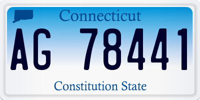CT license plate AG78441