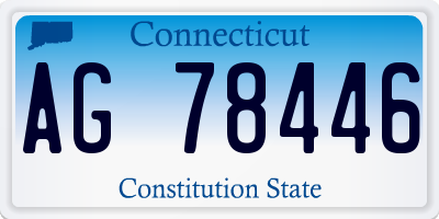 CT license plate AG78446
