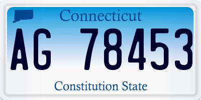 CT license plate AG78453