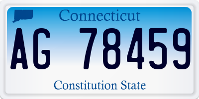 CT license plate AG78459