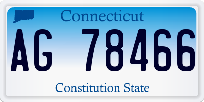 CT license plate AG78466