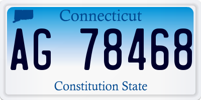 CT license plate AG78468