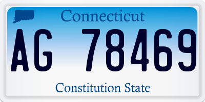 CT license plate AG78469