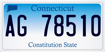 CT license plate AG78510