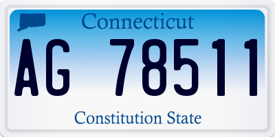 CT license plate AG78511